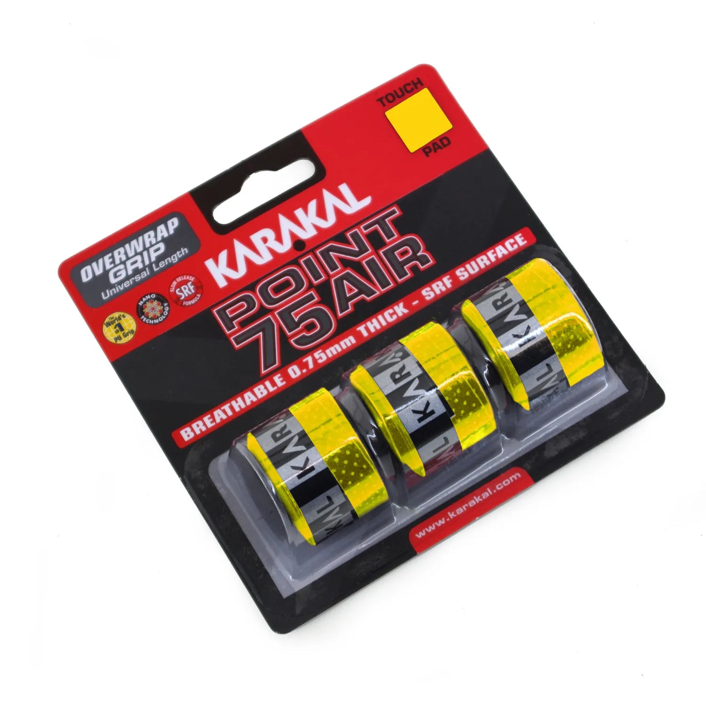 Karakal Point 75 Air Overwrap Grip x3