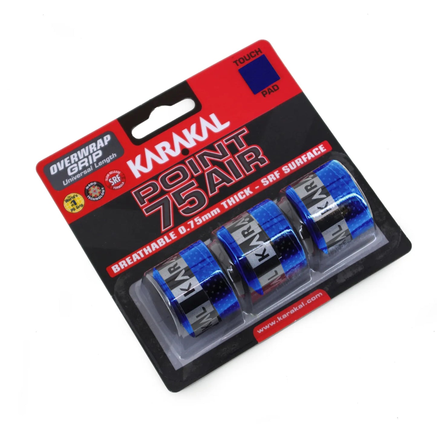 Karakal Point 75 Air Overwrap Grip x3
