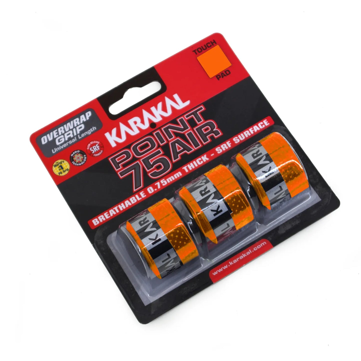 Karakal Point 75 Air Overwrap Grip x3