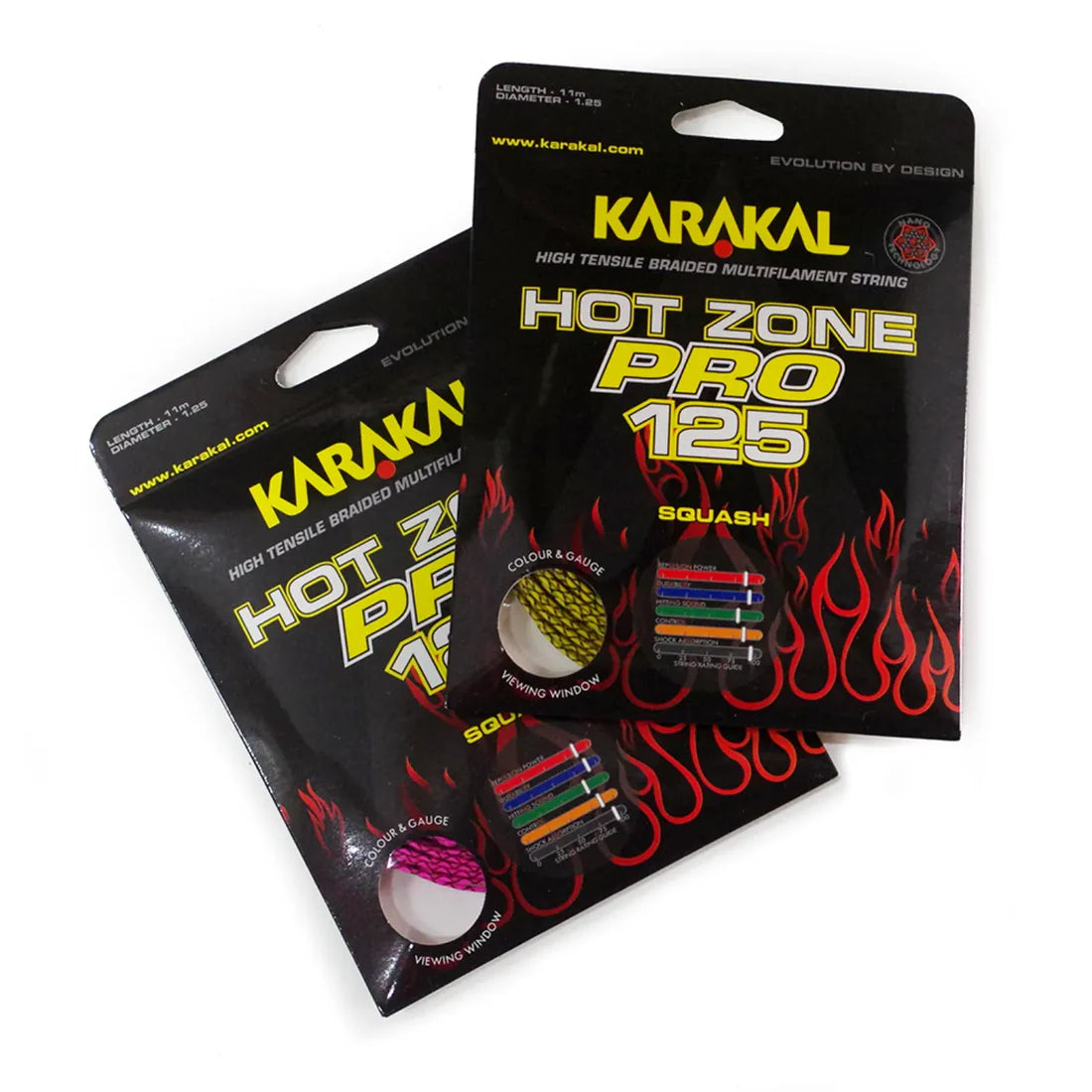 Karakal Hot Zone Pro 125 Squash String 11m Set